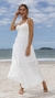 Vestido longo laise casual. para o dia a dia, simples mas elegante. Disponível nas cores branco, rosa e preto
