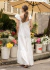 Vestido longo com tomas Jardim Botânico - Off White - TASHA