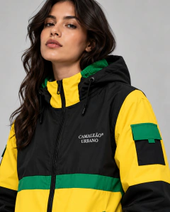 Jaqueta Corta Vento Híbrido Camaleão Urbano Reggae