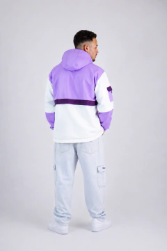 Jaqueta Corta Vento Anorak Camaleão Urbano Capuz Lilás - Camaleão Urbano