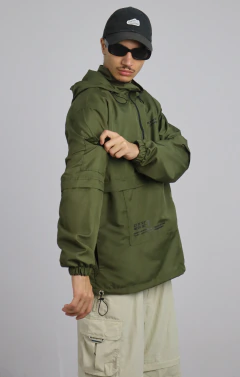 Imagem do Jaqueta Corta Vento Anorak Camaleão Urbano Capuz Musgo