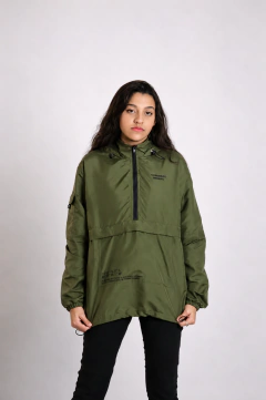 Jaqueta Corta Vento Anorak Camaleão Urbano Capuz Musgo na internet