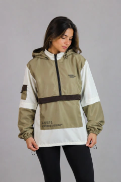 Jaqueta Corta Vento Anorak Camaleão Urbano Ocre com Marrom - loja online