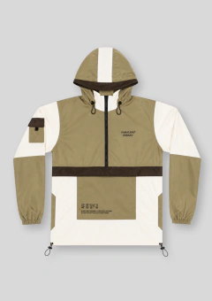 Jaqueta Corta Vento Anorak Camaleão Urbano Ocre com Marrom - comprar online