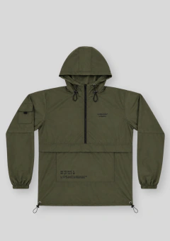 Jaqueta Corta Vento Anorak Camaleão Urbano Capuz Musgo - comprar online