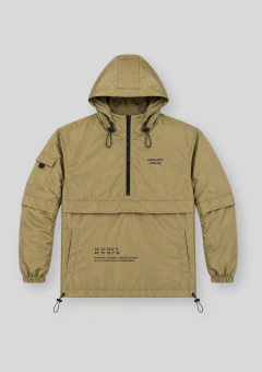 Jaqueta Corta Vento Anorak Camaleão Urbano Ocre