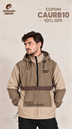 Jaqueta Corta Vento Anorak Camaleão Urbano Cappuccino - comprar online