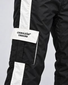 Imagem do Calça Jogger Tactel Faixa Camaleão Urbano Street Wear Preta