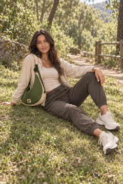 Bag Canoa Camaleão Urbano verde musgo - Camaleão Urbano