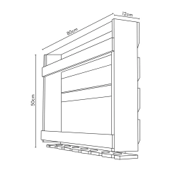 Cervejeira para 10 Garrafas com Porta Tampinhas e Taças - Nogueira - comprar online