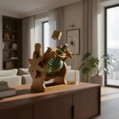 Suporte para Garrafão de Vinho - Serve fácil - Mogno na internet