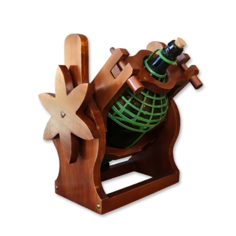 Suporte para Garrafão de Vinho - Serve fácil - Mogno