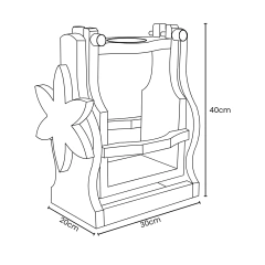 Suporte para Garrafão de Vinho - Serve fácil - Mogno na internet