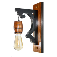 Arandela Colonial em Madeira Maciça - Barril - Cor Relic na internet