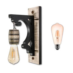 Arandela Colonial em Madeira Maciça - Barril - Cor Relic - comprar online