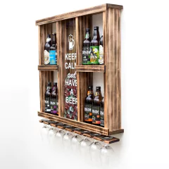 Cervejeira para 12 Garrafas com porta tampinhas e taças - Relic - comprar online