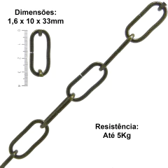 Corrente Para Pendente Lustre Ouro Velho Craquelado - 1 Metro na internet