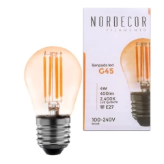 Lâmpada Led Filamento Nordecor G45 4w E27 Bivolt - comprar online