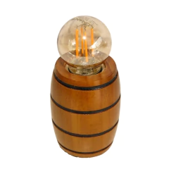 Soquete Para Lustre Roda De Carroça - Madeira- Decoração E27 - Cerejeira