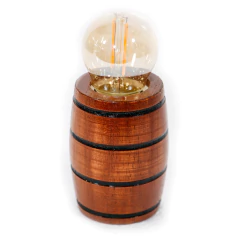 Soquete Para Lustre Roda De Carroça - Madeira- Decoração E27 - Cerejeira - comprar online