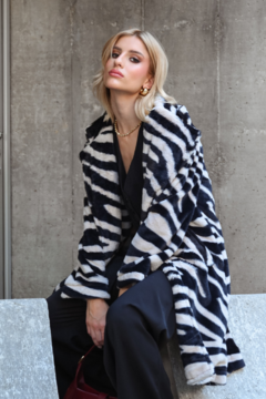 Trench Coat Felpudo Zebra - tienda online