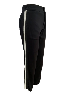 Calça de Viscose com Detalhes de Retilínea