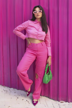 Calça Cut Out de Viscolinho