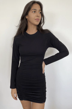 Vestido Drapeado de Algodão na internet