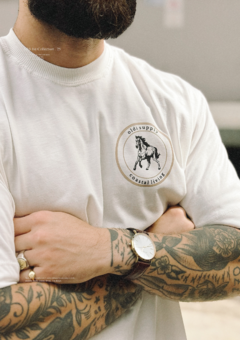 T SHIRT LOGO HORSE OFF WHITE - OLDI