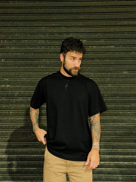 T SHIRT BASIC LOGO 1 BLACK - OLDI