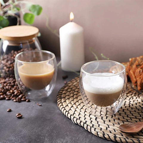 Set x2 Vasos Doble Vidrio 150ml - comprar online