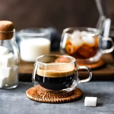 Taza de Doble Vidrio con Manija – 200ml - comprar online