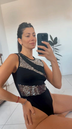 Imagen de BODY- ARETHA - lentejuela - plata