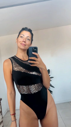 BODY- ARETHA - lentejuela - plata - Sara Fly Intimates