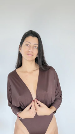 BODY- WANDA - Lycra Marrón
