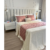 Peseira Decorativa Drapeada Rose - Solteiro