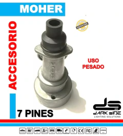 FICHA MACHO ENCHUFE ALUMINIO USO PESADO, 7 VIAS, DS- MO 58