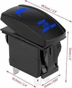 Tecla Interruptor con Led Basculante , DS-LJ10BLUE - DARK SIDE LED