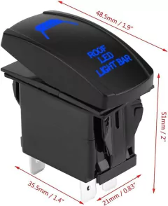 Tecla Interruptor con Led Basculante , DS-LJ10BLUE - DARK SIDE LED