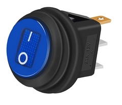 TECLA PARA 12 / 24 VOLT C/LED, GUARDAPOLVO, DS-DIV80148