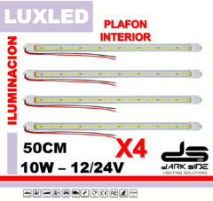 JUEGO X4 ILUMINARIAS 50 CM. PLAFON LED INTERIOR, 12/24 VOLT, DS-6935BLA