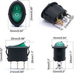 TECLA EMBUTIR OVALADA 12 / 24 VOLT C/LED, DS-DIVAIOOVAL - comprar online