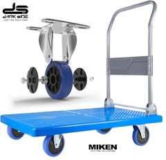 CARRO PLATAFORMA PLEGABLE DE 4 RUEDAS PARA 150KG INDUSTRIAL, MIKEN, DS-CARROMIKEN - tienda online