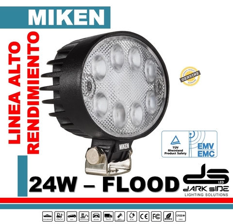 FARO LED OVALADO, ALTO RENDIMIENTO. 24W, FLOOD ,MIKEN DS-6024-NF