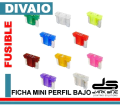 FUSIBLES PERFIL BAJO PLANOS MINI FICHA, TODOS LOS AMPERES, X UNIDAD, DS-FMPF