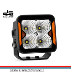 FARO LED FLOOD +DRL NARANJA, 35W, PREMIUM, MIKEN DS-5025 FLOOD - DARK SIDE LED
