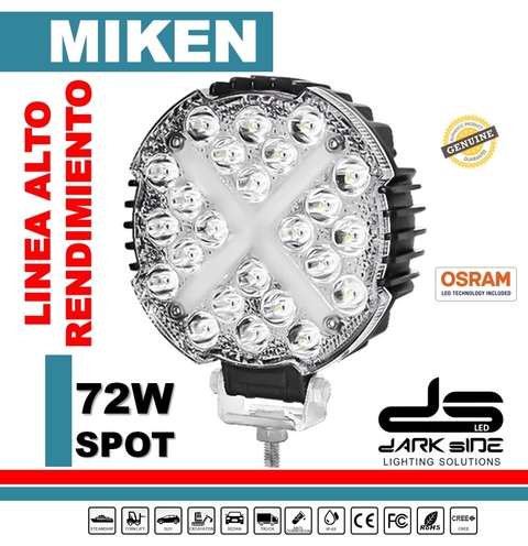 FARO LED REDONDO, 72W, ALTO RENDIMIENTO, LARGO ALCANCE MIXTO, MIKEN DS-5072