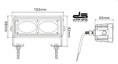 FARO LINEAL SEGURIDAD PUENTE GRUA, 80W, ROJO, MIKEN, DS-0800-LR - DARK SIDE LED