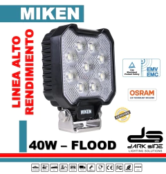 FARO LED FLOOD, 40W, ALTO RENDIMIENTO, MIKEN DS-6227-FLOOD