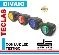 TECLA EMBUTIR PARA 12 / 24 VOLT C/LED, DS-DIV80153